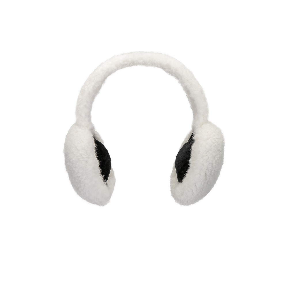 NEW jocelyn Faux Shearling Earmuffs in Ivory white winter ski snow - Picture 2 of 5